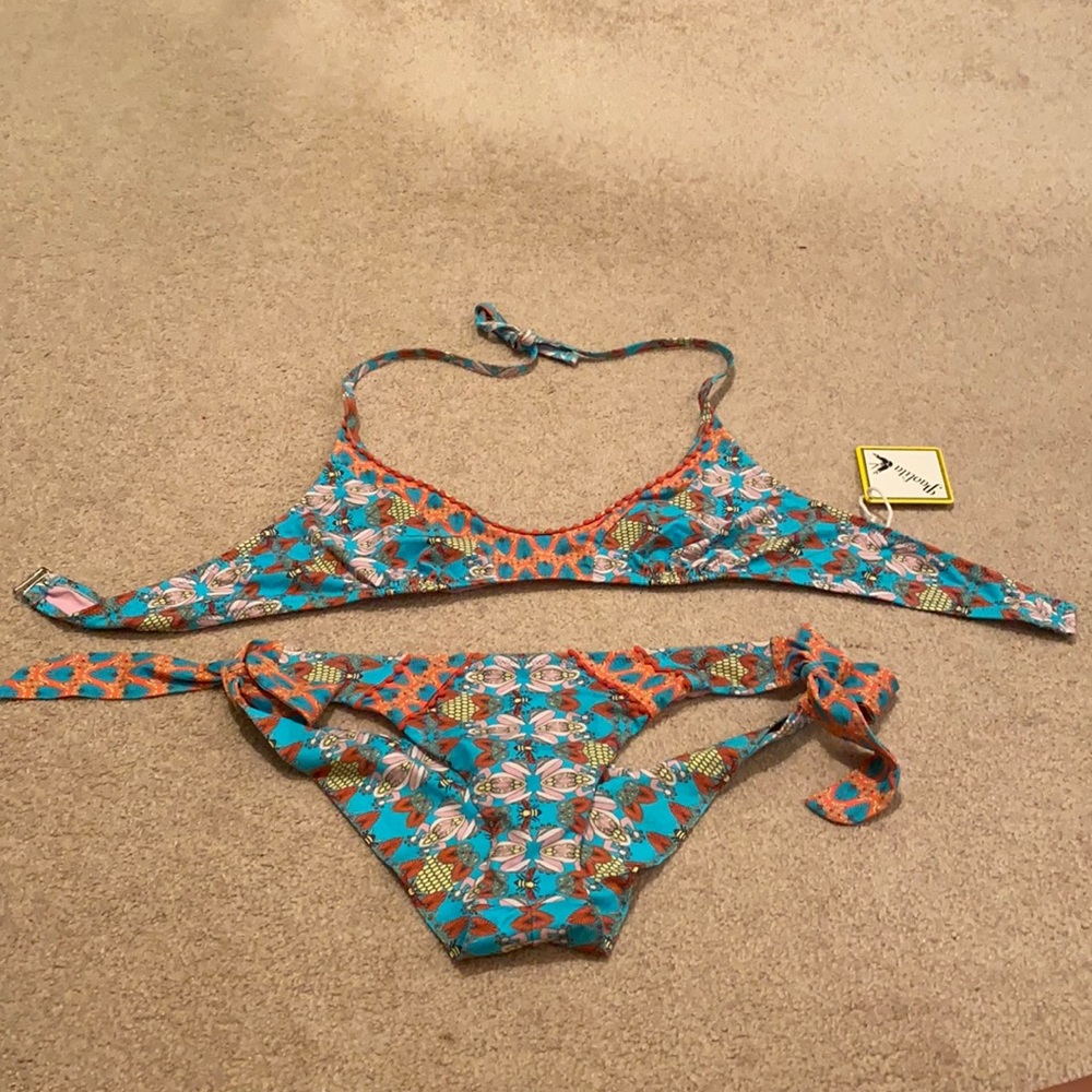 Paolita Bee Frog Patterned Tie Bikini